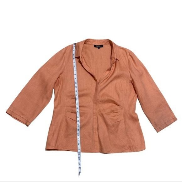 Lafayette 148 New York Linen Blouse Size 12 - Picture 6 of 7